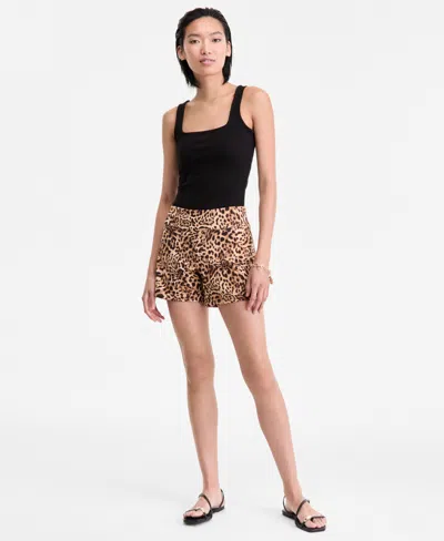 Inc International Concepts Women's Cheetah-print Shorts, Exclusively At Macy's
