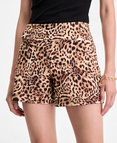 Inc International Concepts Women's Cheetah-print Shorts, Exclusively At Macy's