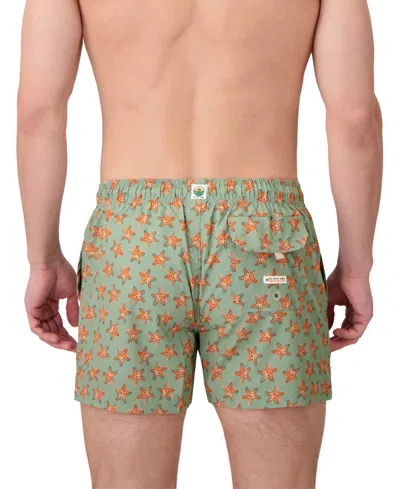 Sunset And Vines Men's Star-pattern Woven Swim Trunks
