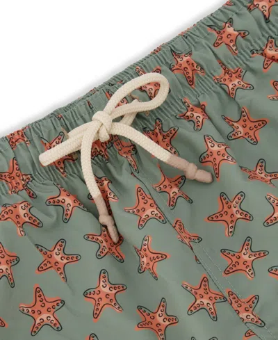 Sunset And Vines Men's Star-pattern Woven Swim Trunks