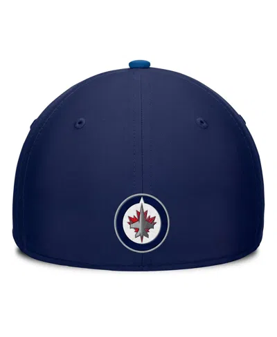 Fanatics Men's Navy/blue Winnipeg Jets Authentic Pro Rink Team Code Flex Hat