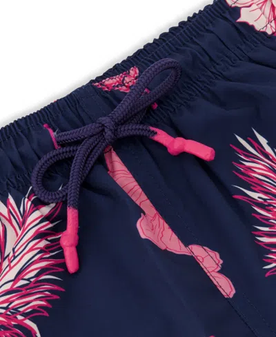 Sunset And Vines Men's Tropical-pattern Woven Swim Trunks