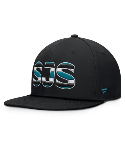Fanatics Men's Black San Jose Sharks Authentic Pro Alternate Jersey Snapback Hat