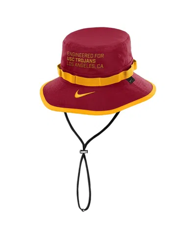Nike Cardinal Usc Trojans 2025 Sideline Apex Boonie Bucket Hat In Red