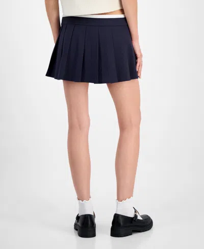 Celebrity Pink Juniors' Pleated Skort In Black