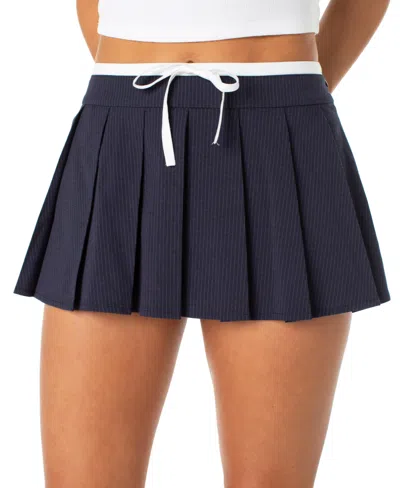 Celebrity Pink Juniors' Pleated Skort In Black