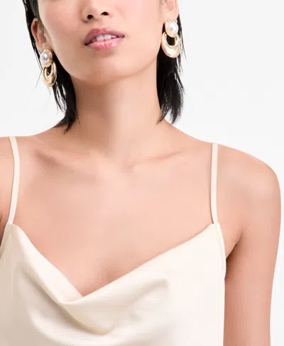 Inc International Concepts Women's Cowlneck Camisole, Exclusively At Macy's In White