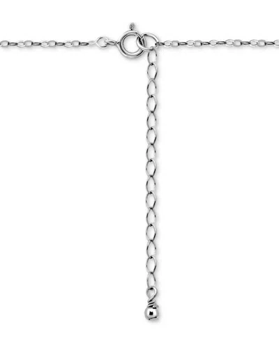 Giani Bernini Black & White Cubic Zirconia Round & Pear Two Stone Pendant Necklace, 16" + 2" Extender, Exclusively