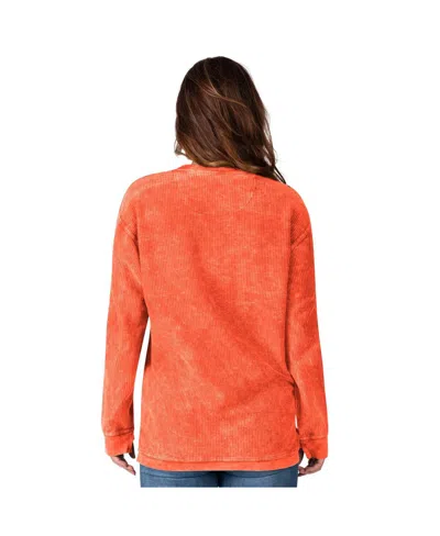 G-iii 4her By Carl Banks Women's Orange Cleveland Browns Comfy Cord Pullover Sweatshirt