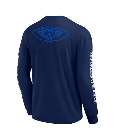 Fanatics Men's Navy New Orleans Pelicans Elements Strive Long Sleeve T-shirt In Blue