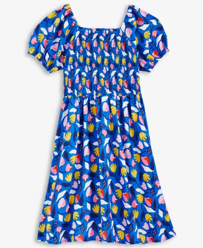 Epic Threads Little & Big Girls Floral-print Smocked Dress, Exclusively At Macy's