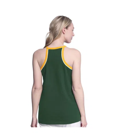 G-iii 4her By Carl Banks Women's Green Athletics Curveball Racerback Tank Top