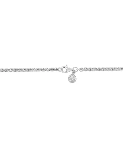 Effy Collection Effy Men's Sapphire Pave Dog Tag 20" Pendant Necklace (2-3/8 Ct. T.w.) In Sterling Silver