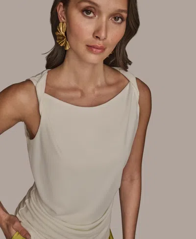 Donna Karan Petite Shoulder-twist Sleeveless Top