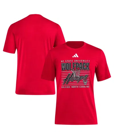 Adidas Originals Men's Red Nc State Wolfpack Locker Swish Tri-blend T-shirt In Red