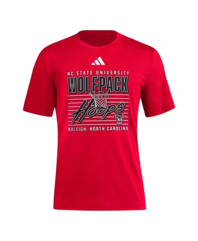 Adidas Originals Men's Red Nc State Wolfpack Locker Swish Tri-blend T-shirt In Red