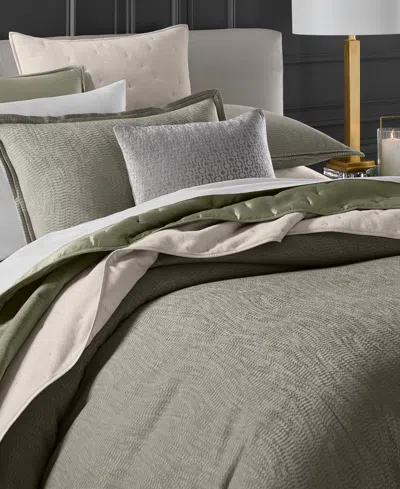 Hotel Collection Chrome Geo Decorative Pillow, 18" X 18", Exclusively At Macy's In Gray