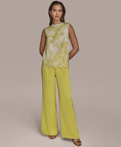 Donna Karan Petite Shoulder-button Sleeveless Top