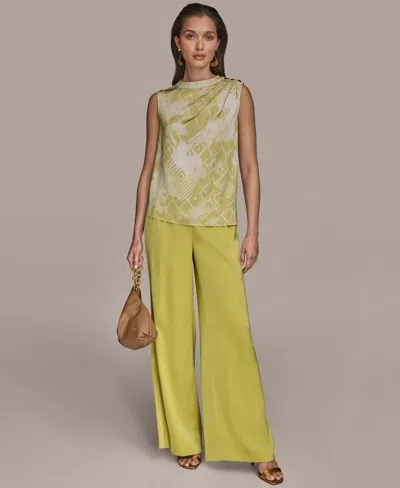 Donna Karan Petite Shoulder-button Sleeveless Top