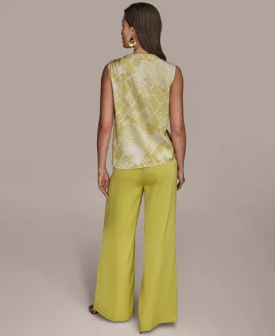 Donna Karan Petite Shoulder-button Sleeveless Top