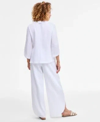 Jm Collection Womens Split Sleeve Gauze Top Tulip Hem Gauze Pants Exclusively At Macys