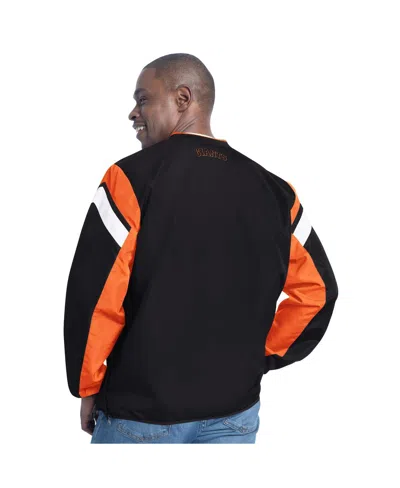 G-iii Sports By Carl Banks Men's Black San Francisco Giants Double Coverage V-neck Pullover Sweatshirt In Black