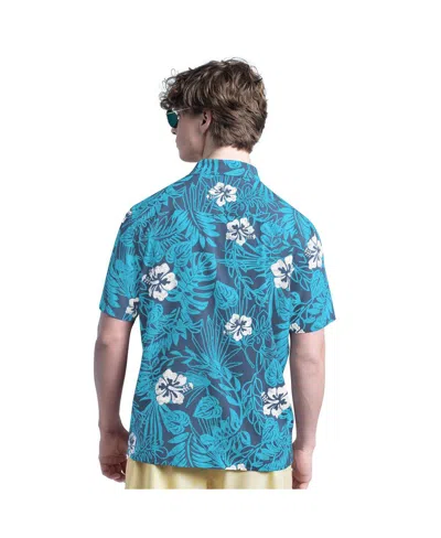 Margaritaville Men's Navy Texas Rangers Palm Shade Party Button-up Shirt In Blue