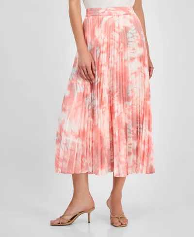 Hugo Boss Women's Printed Pleated Midi Skirt In Multi