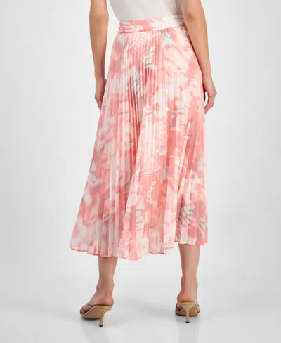 Hugo Boss Women's Printed Pleated Midi Skirt In Multi