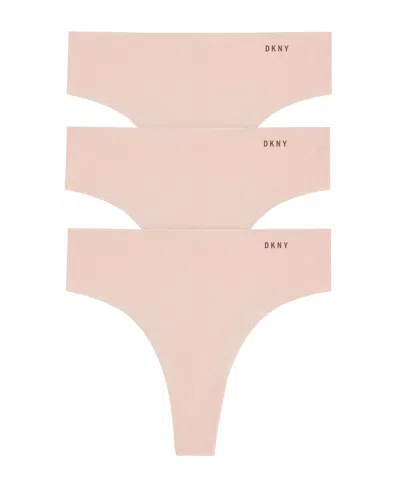 Dkny Women's Litewear Cut Anywear Thong Underwear 3 Pack