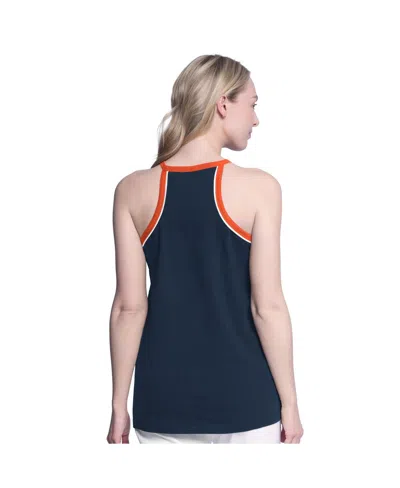 G-iii 4her By Carl Banks Women's Navy Houston Astros Curveball Racerback Tank Top