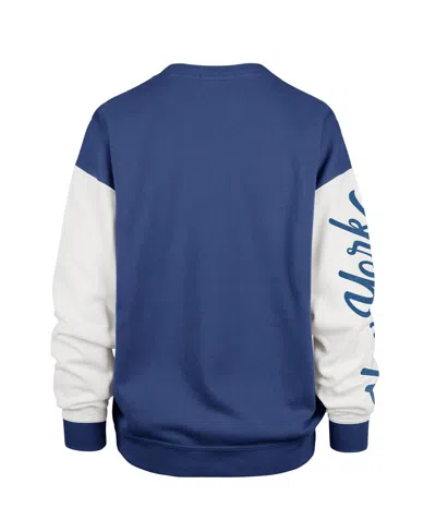 47 Brand '47 Blue New York Knicks Rise Andie Oversized Pullover Sweatshirt In Blue