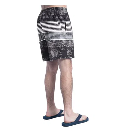 G-iii Sports By Carl Banks Black/gray Las Vegas Raiders Horizon Volley Swim Shorts In Black