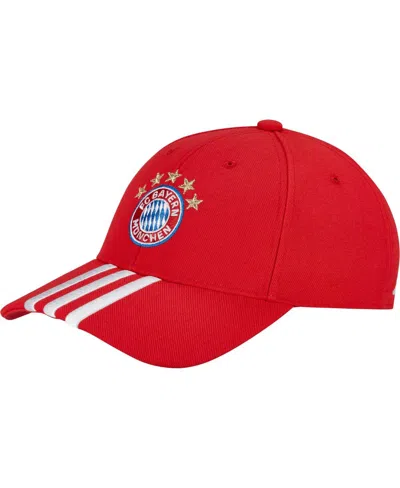 Adidas Originals Men's And Women's Red Bayern Munich 3-stripe Dad Adjustable Hat