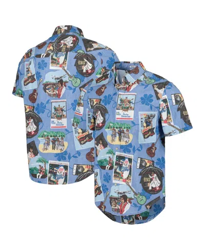 Reyn Spooner Men's Blue Elvis Presley Elvis In Hawaii Tailored Button-down Shirt In Blue