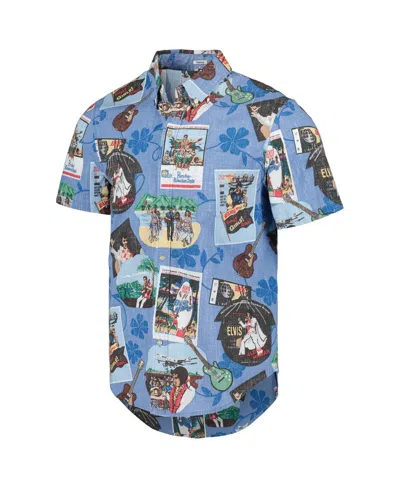 Reyn Spooner Men's Blue Elvis Presley Elvis In Hawaii Tailored Button-down Shirt In Blue