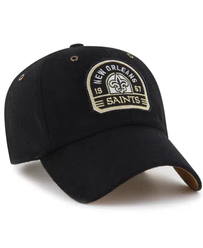 47 Brand X Stoney Clover Lane Men's And Women's Black New Orleans Saints Field Goal Clean Up Adjustable Hat In Black