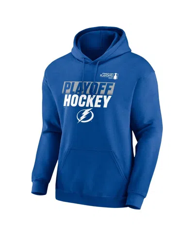Fanatics Men's Blue Tampa Bay Lightning 2025 Stanley Cup Playoffs Breakout Fleece Pullover Hoodie In Blue
