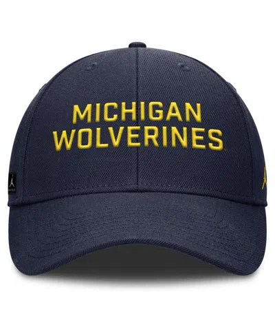 Nike Men's Navy West Virginia Mountaineers Rise Practice Adjustable Hat In Blue