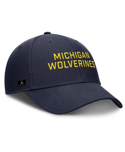 Nike Men's Navy West Virginia Mountaineers Rise Practice Adjustable Hat In Blue