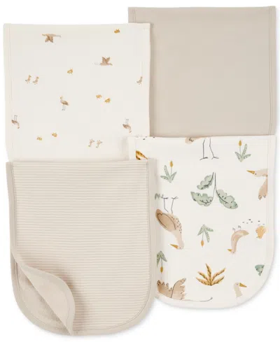 Carter's Baby Cotton Burp Cloths, 4 Pack In Neutral