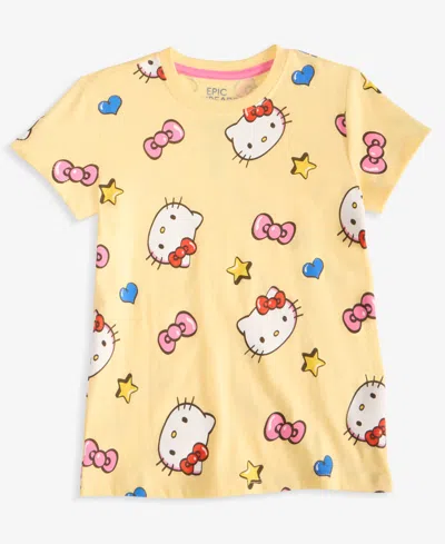 Epic Threads Girls Hello Kitty Printed T-shirt, Created For Macy's In Yellow