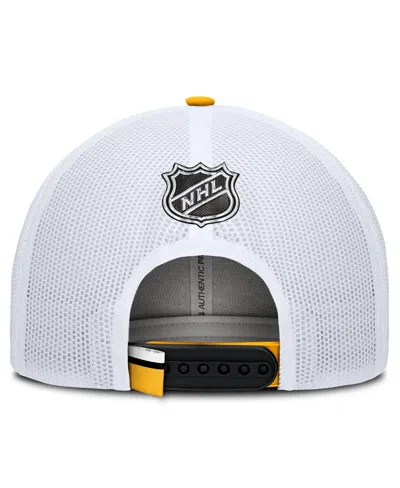 Fanatics Men's Black/white Pittsburgh Penguins Authentic Pro Rink Trucker Hat