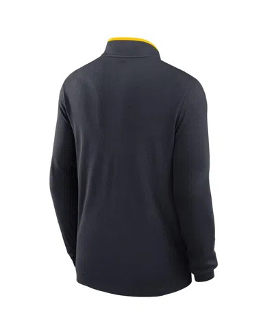 Jordan Men's Navy Michigan Wolverines Victory Half-zip Sweatshirt In Black