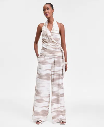 Inc International Concepts Women's Printed Wrap Top, Exclusively At Macy's