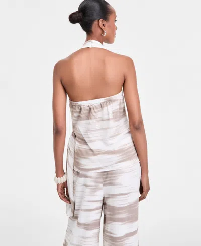 Inc International Concepts Women's Printed Wrap Top, Exclusively At Macy's