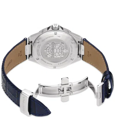 Certina Men's Swiss Ds-7 Blue Leather Strap Watch 39mm