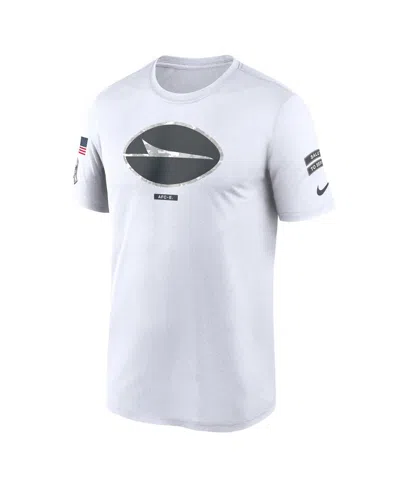 Nike Men's White New York Jets 2024 Salute To Service Legend Performance T-shirt In White