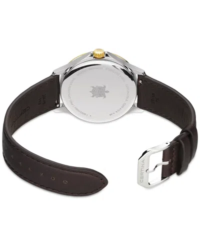 Certina Men's Swiss Ds-8 Brown Leather Strap Watch 40mm