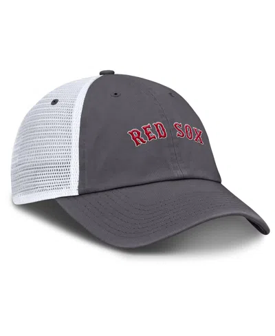 Nike Men's Gray Boston Red Sox Wordmark Club Adjustable Trucker Hat In Gray